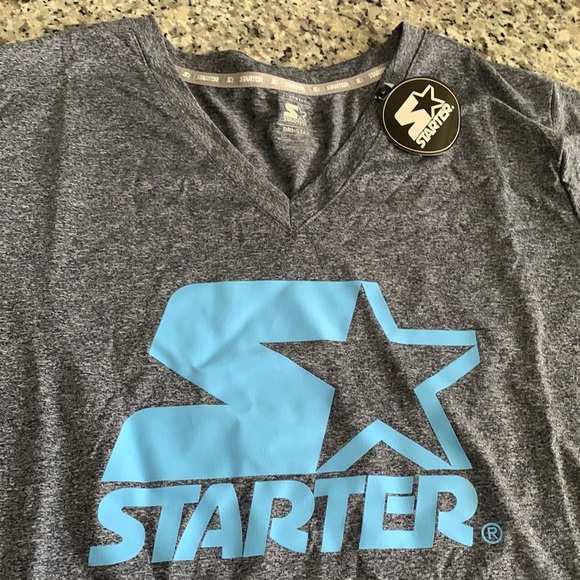 Starter womens Large V Neck T-shirt NEW - Picture 2 of 5